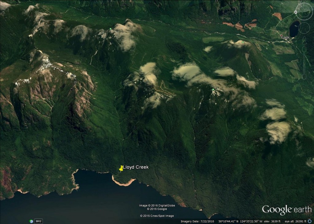 LloydCreek Google Earth view